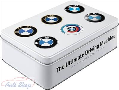 BMW Logo Evolution fém doboz tároló tárolódoboz BMW szerelmeseinek, Autórajóngóknak
