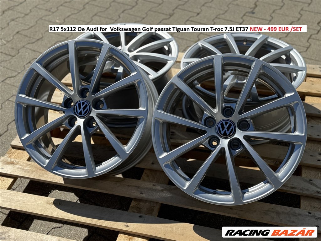 R17 5x112 Oe Audi for  Volkswagen Golf passat Tiguan Touran T-roc 7.5J ET36 1. kép