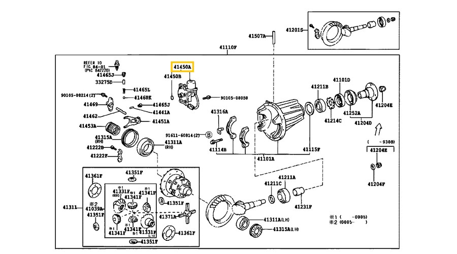41450-60080 Toyota Land Cruiser Differenciálzár Kapcsoló Motor 1999-2008 1. kép