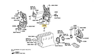11310-0E040 Toyota Hilux Vezérműház Olajszivattyú 2.4D 2.8D 2019-