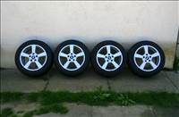 Eladó 4db 16-os 5x114,3-as FLW alufelni 205 55R16 újszerű Dunlop téli gumival