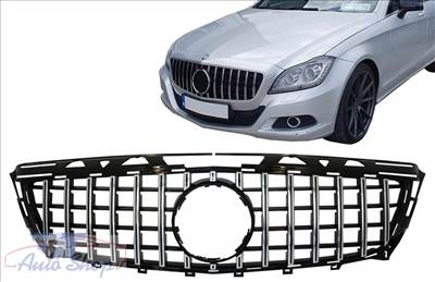 Mercedes Benz C118 2011-2014 X218 - W218 2012-2015 CLS króm fekete hűtőrács Panamerica AMG GT stílusban