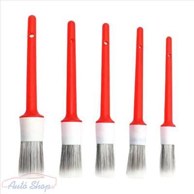Riwax - 5 darabos Ecsetkészlet - piros/fehér - 24-21cm