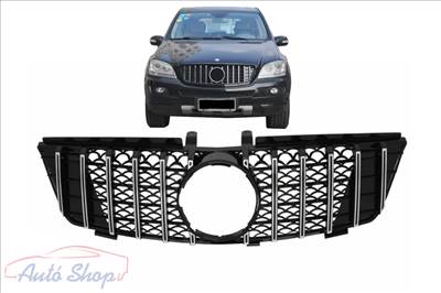 Mercedes Benz ML W164 2005-2008 Króm / Fekete hűtőrács Panamerica AMG GT-R stílusban