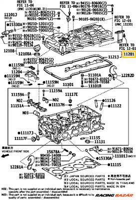 AKCIÓ! - Toyota Hiace Szelepfedél 2.0L 2.7L 2013-2019 1120175080