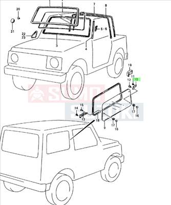 Suzuki Samurai oldalablak zsanér Gyári