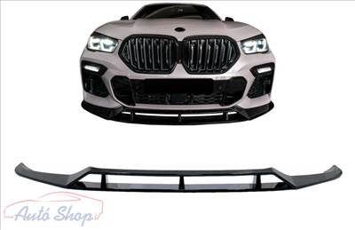 BMW X6 G06 X6M Első lökháritó fényes fekete spoiler, toldat 2019- 