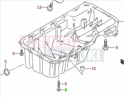 Suzuki olajteknő tartó anya 09159-06077
