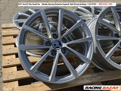 R17 5x112 Oe Audi for   Skoda Karoq Octavia Superb Yeti Elroq Kodiaq  7.5J ET36