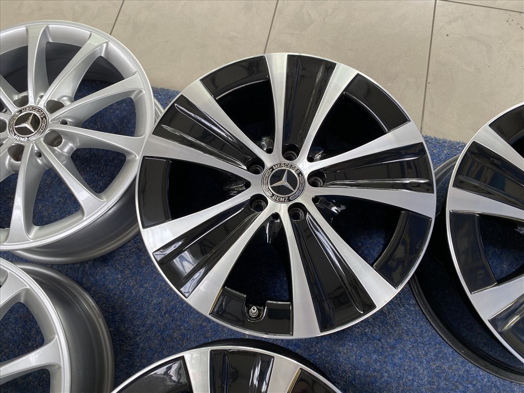 (3605)  Mercedes 18 gyári alufelni felni, 5x112, E osztály 7. kép