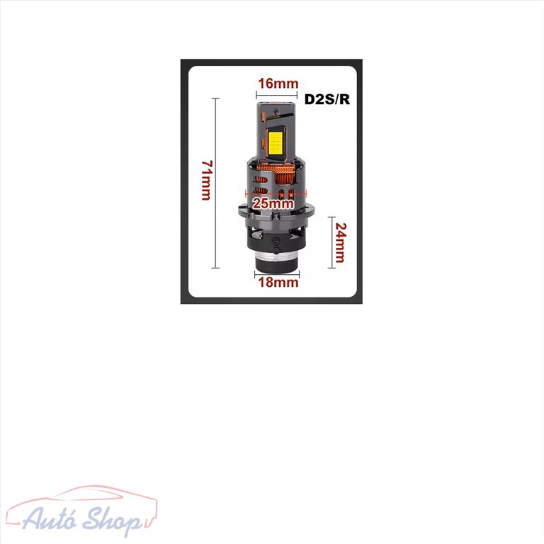 D2S , D2R LED IZZÓ 1200W 400000lm CSP chip izzó 1:1 Új Generációs Turbo led izzó 2. kép