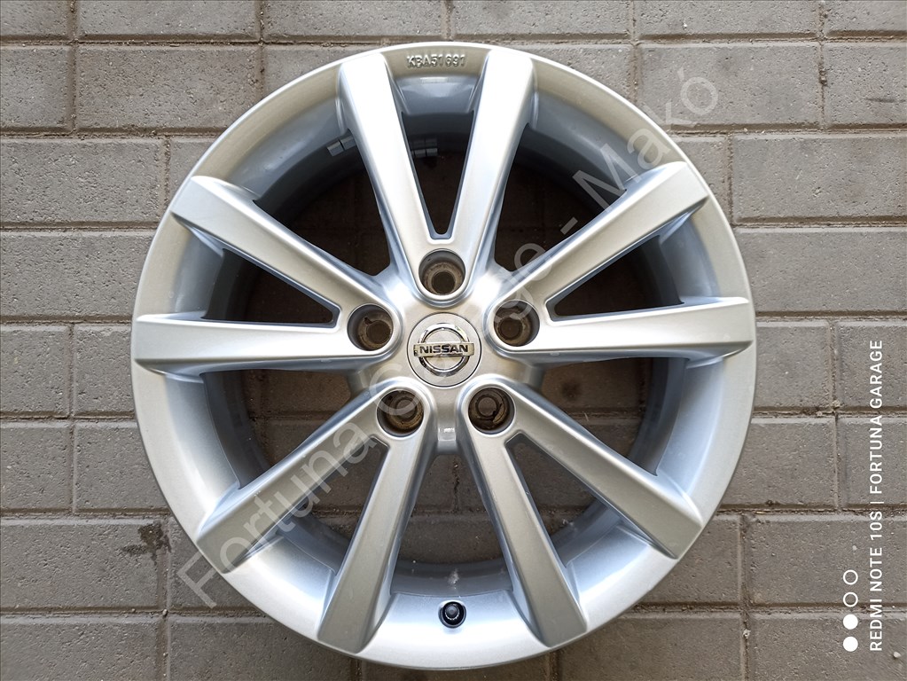 5x114.3 17" Nissan használt alufelni garnitúra +TPMS (118) 3. kép