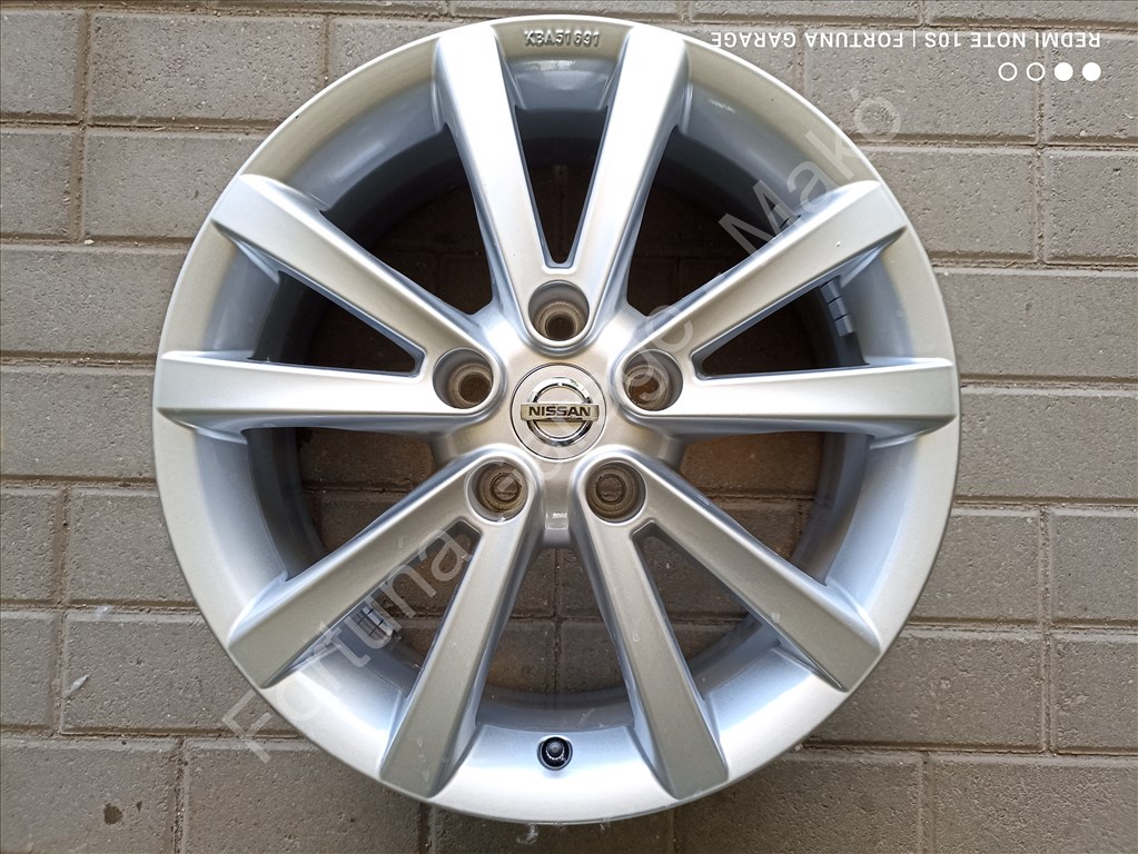 5x114.3 17" Nissan használt alufelni garnitúra +TPMS (118) 4. kép
