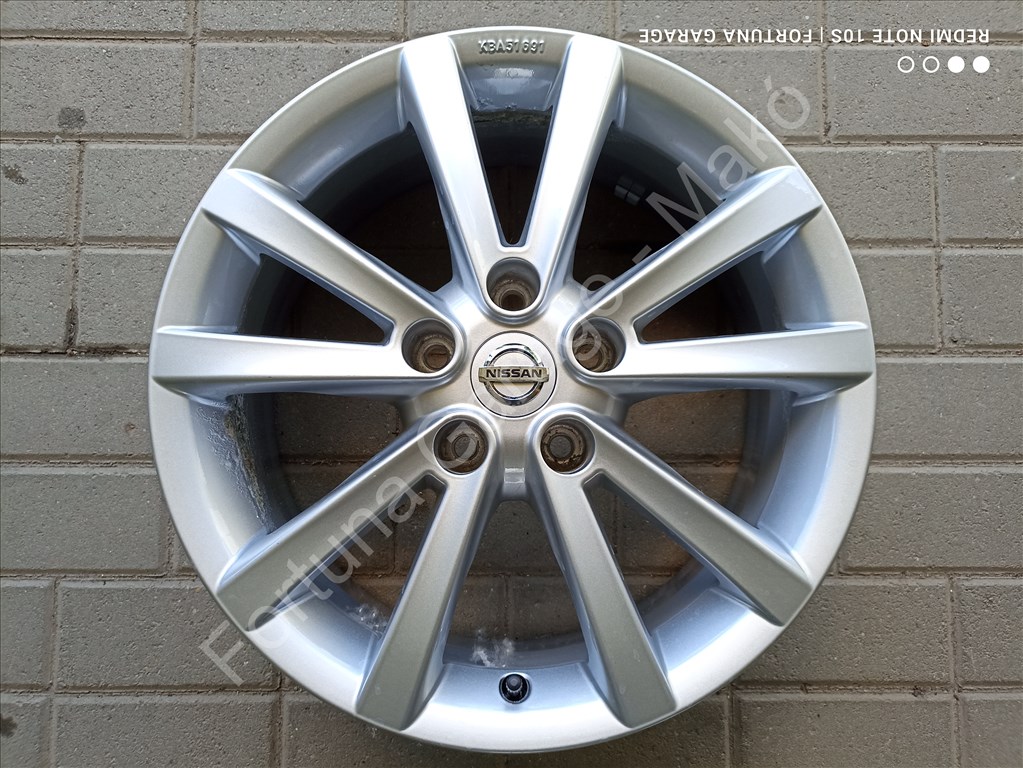 5x114.3 17" Nissan használt alufelni garnitúra +TPMS (118) 5. kép