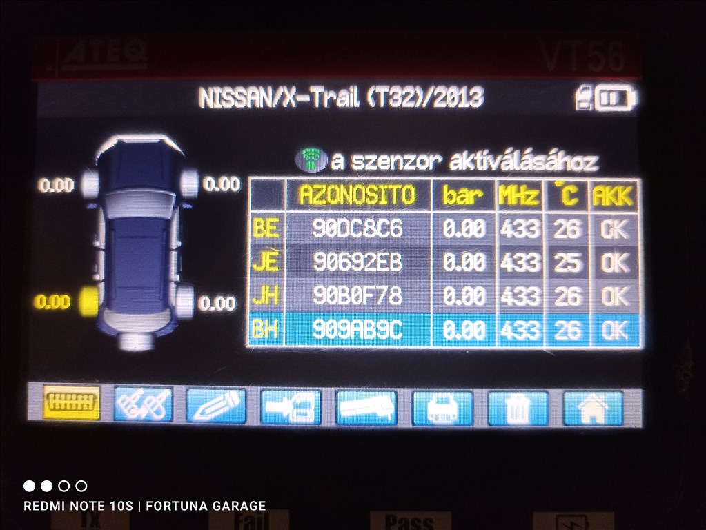 5x114.3 17" Nissan használt alufelni garnitúra +TPMS (118) 10. kép
