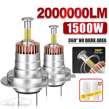H7 LED izzó autós fényszóró, nagy teljesítményű CANBUS 360izzó 1:1 Új Generációs Turbo led izzó 200000LM fényszóró izzó világítás