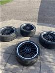 5x120 lyukosztású 19" használt alufelni, rajta 245/35 használt Falken nyári gumi