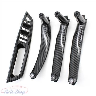 BMW E70 , E71 X5-X6 Carbon ajtóbehúzó kapaszkodó 4db-os Szett , nem behajtós tükrös