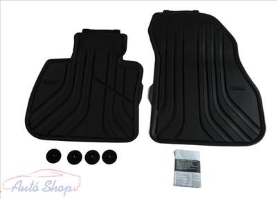 Gyári BMW F45 Active Tourer F46 Gran Tourer Allweather tépőzáras fekete első gumiszőnyeg szett 51472287852