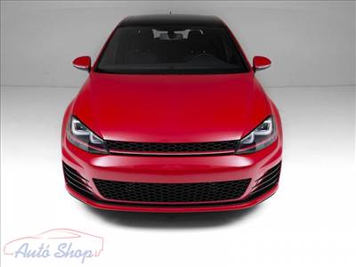 VW Volkswagen Golf VII GTI stílusú lakkozott fényes fekete hűtőrács piros csíkkal