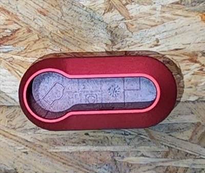 Fiat 500 gyári új vörös kulcsház 71805964