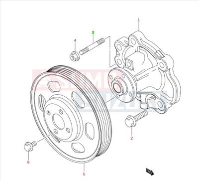 Suzuki vízpumpa tőcsavar gyári 01421-0835A