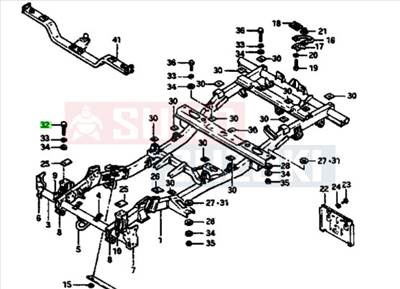 Suzuki Samurai SJ410 alváz csavar gyári 01500-10407