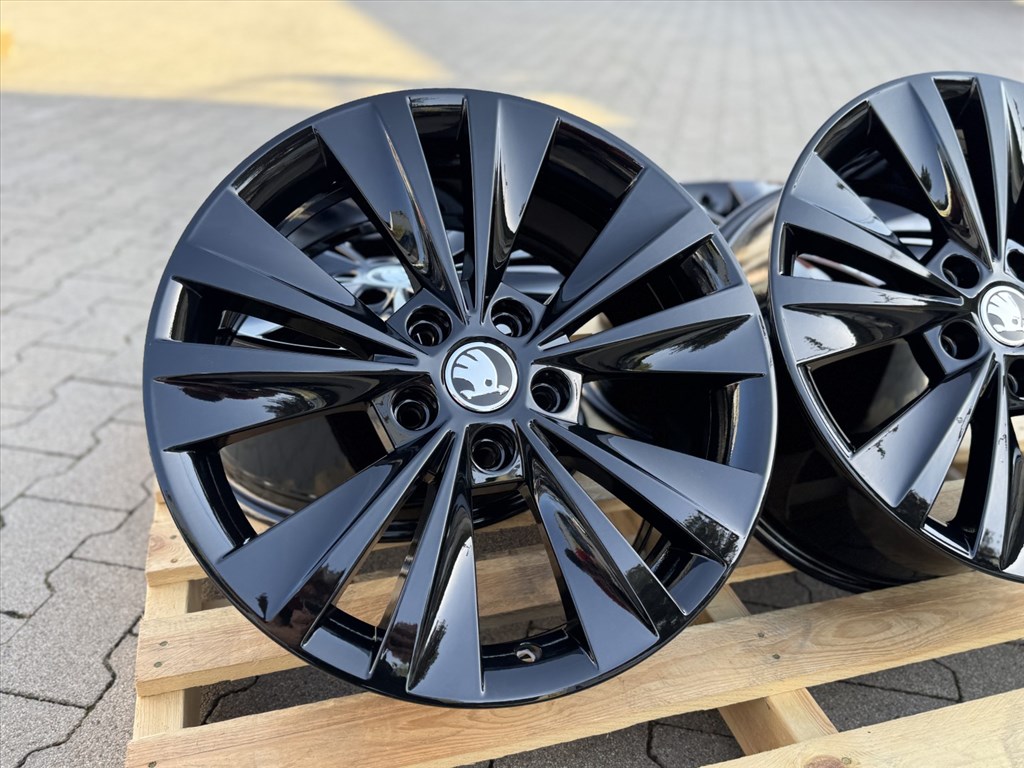 R17 5x112 Original Skoda SuperB 7.5J ET49 gyári alufelni felni 17" 3. kép