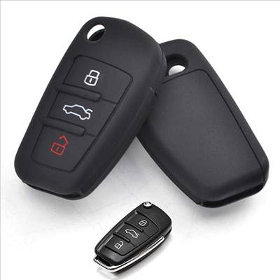 Audi bicskakulcs szilikon tok BLACK
