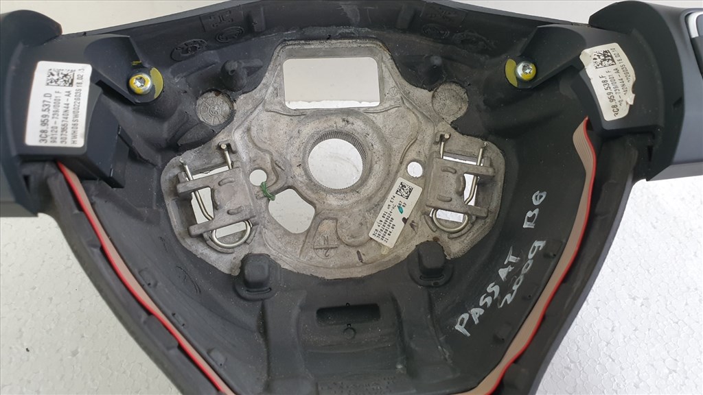 510921 VW Passat B6, CC, 2009, Bőrkormány, Multikormány, Kormány. 3C8419091AN 5. kép