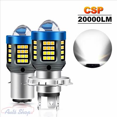 Ba20d H6 H4 6000K LED motorkerékpár fényszóró izzó Hi / lo motorkerékpár fényszóró 20000lm