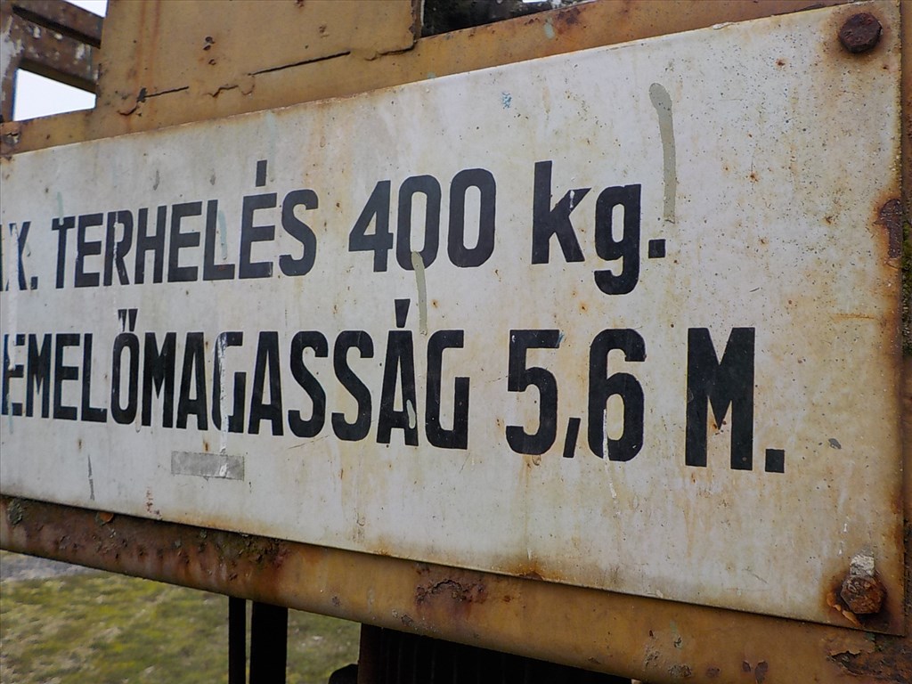 OLLÓSEMELŐ,RÉGI MAGYAR GYÁRTÁSÚ,380V-OS,5,6 MÉTERRE EMEL,TAPOLCÁN ELADÓ 9. kép