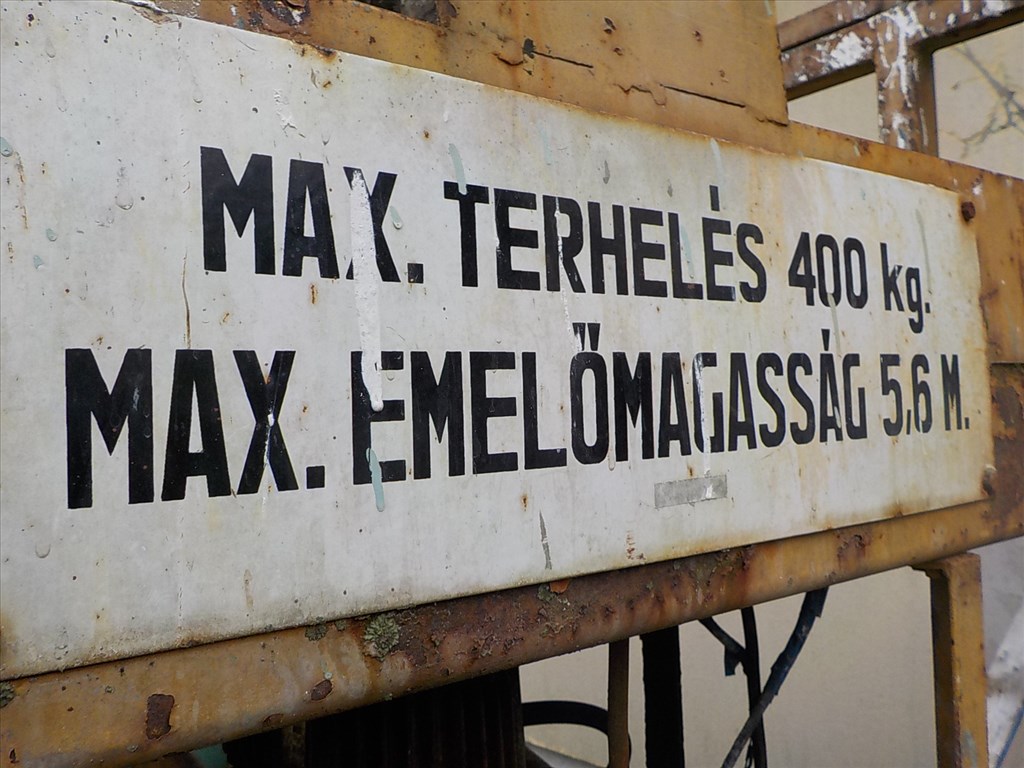 OLLÓSEMELŐ,RÉGI MAGYAR GYÁRTÁSÚ,380V-OS,5,6 MÉTERRE EMEL,TAPOLCÁN ELADÓ 10. kép