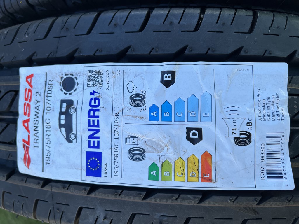 195/75 R16C Lassa Transway 2 nyári gumi ÚJ 2. kép