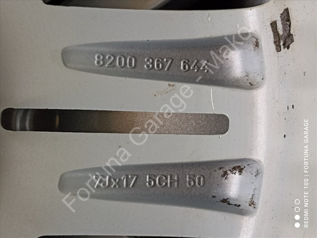 5x108 17" Renault Impulsion használt alufelni garnitúra 7. kép