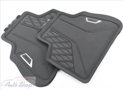 Gyári BMW G05 X5 G06 X6 G07 X7 Allweather tépőzáras fekete hátsó gumiszőnyeg szett 51472458552