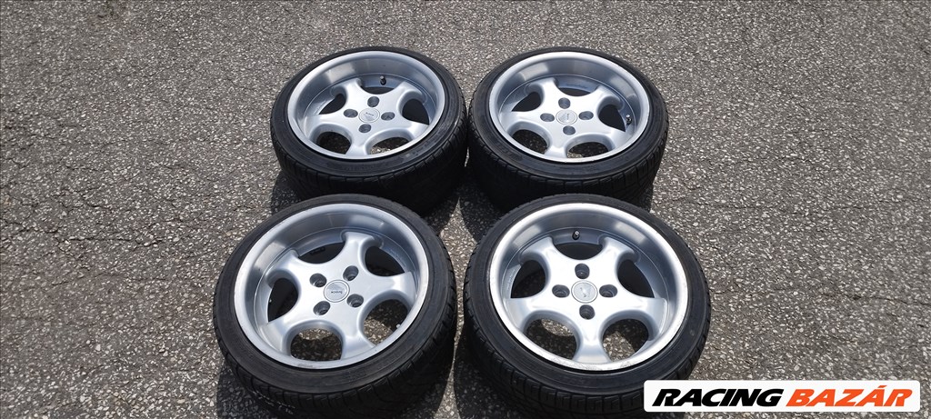  Brock B2 nagy peremes 16" 4x108 alufelni, 215/40 használt Yokohama nyári gumival 1. kép