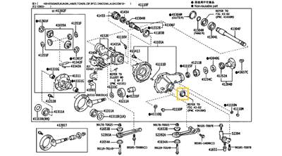 90311-47012 Toyota Hilux Differenciálmű Féltengely Kihajtás Szimering 2005-2012