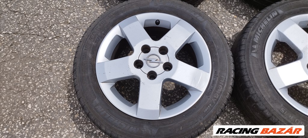  Opel Meriva A, Zafira, Astra 5x110 lyukosztású 15" alufelni szett 185/60 Michelin nyári gumival 4. kép
