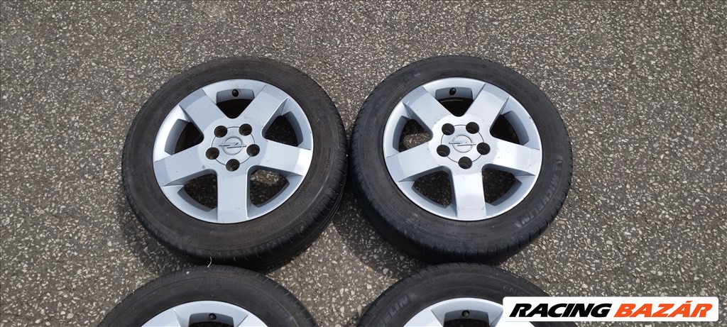  Opel Meriva A, Zafira, Astra 5x110 lyukosztású 15" alufelni szett 185/60 Michelin nyári gumival 3. kép