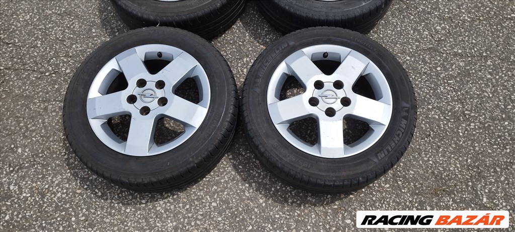  Opel Meriva A, Zafira, Astra 5x110 lyukosztású 15" alufelni szett 185/60 Michelin nyári gumival 2. kép