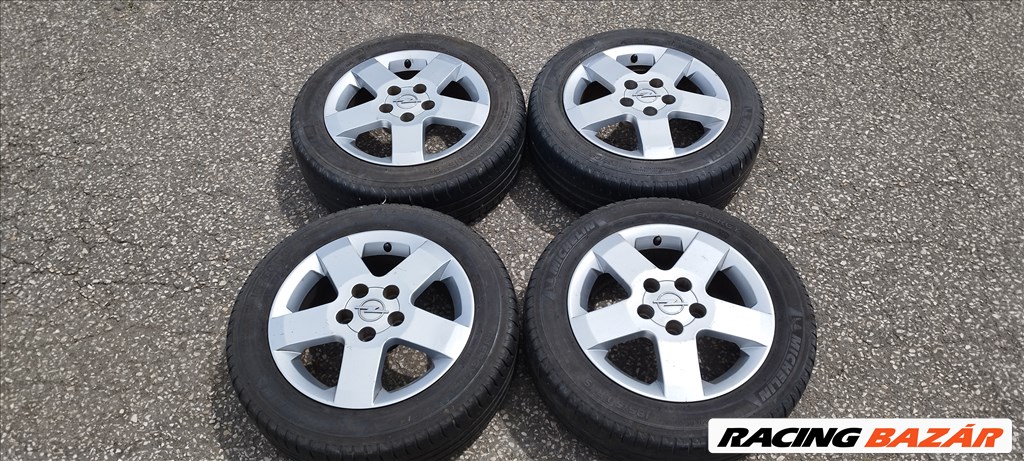  Opel Meriva A, Zafira, Astra 5x110 lyukosztású 15" alufelni szett 185/60 Michelin nyári gumival 1. kép