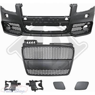 Audi A4 (B7) Első Lökhárító RS STYLE Fekete 2004 - 2008