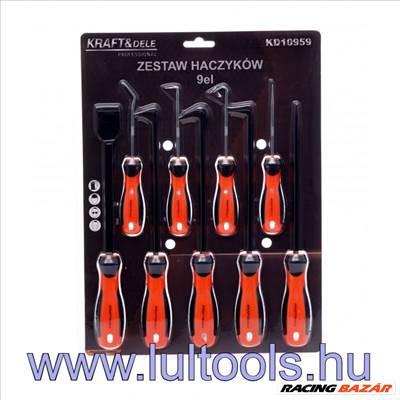 Tömítéskiszedő kampó készlet 9 részes