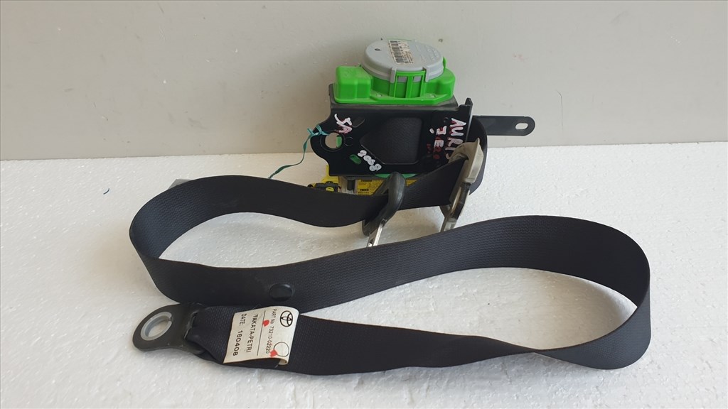 509581 Toyota Auris 2008, Jobb Első Övfeszítő, Biztonsági Öv, 5 Ajtóshoz. 1. kép