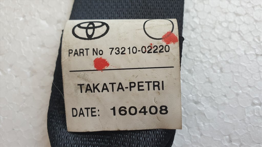 509581 Toyota Auris 2008, Jobb Első Övfeszítő, Biztonsági Öv, 5 Ajtóshoz. 9. kép