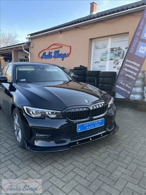 BMW G20, G21 M-Performance első lökhárító Spoiler Splitter, Lippe lakk fekete BMW 3-as, G20, 2018-től
