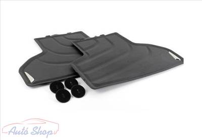 Gyári BMW F15 X5 Allweather tépőzáras fekete hátsó gumiszőnyeg szett 51472458440