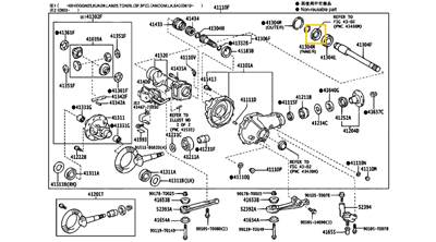 90311-47013 Toyota Hilux Differenciálmű Féltengely Kihajtás Szimering 2005-2012