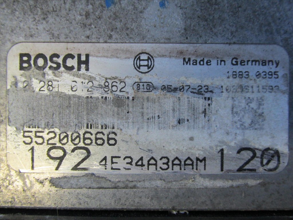 Fiat Stilo 1,9 8v 120 Le Diesel motorvezérlő 0281012862 , 55200666 3. kép